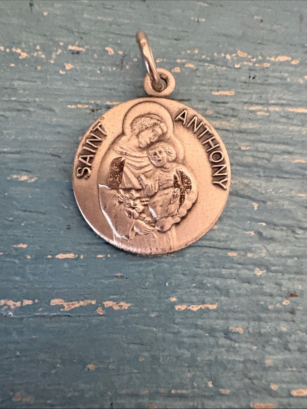 Vintage Sterling silver Saint Anthony medallion